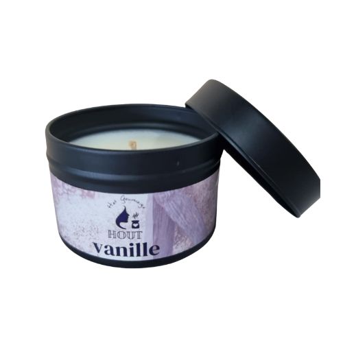 Geurkaars vanille hout klein